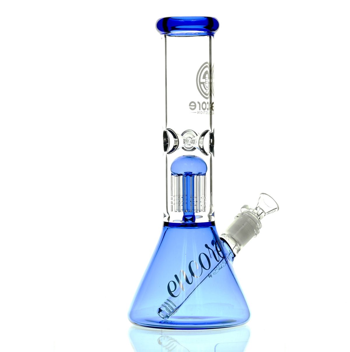 ENCORE 12" BEAKER W/TREE PERC BLUE - Smoke Spot Smoke Shop