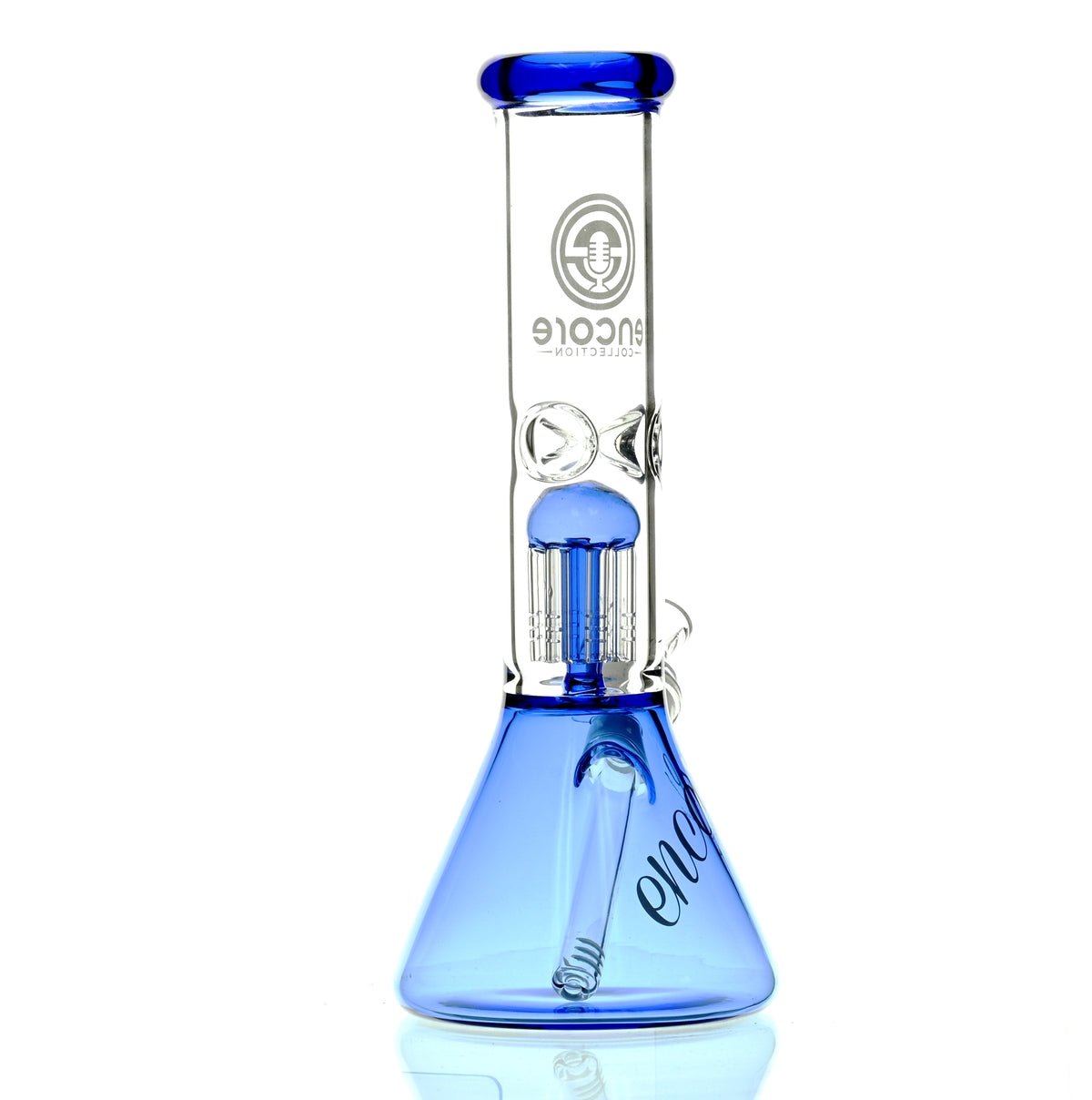 ENCORE 12" BEAKER W/TREE PERC BLUE - Smoke Spot Smoke Shop