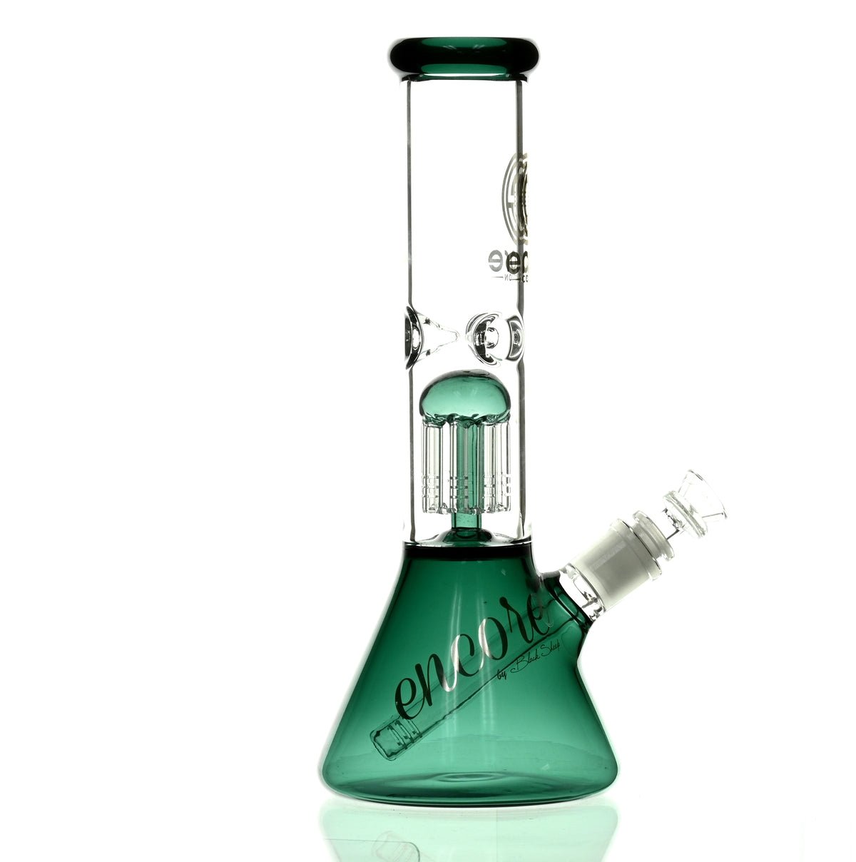 ENCORE 12" BEAKER W/TREE PERC DARK GREEN - Smoke Spot Smoke Shop