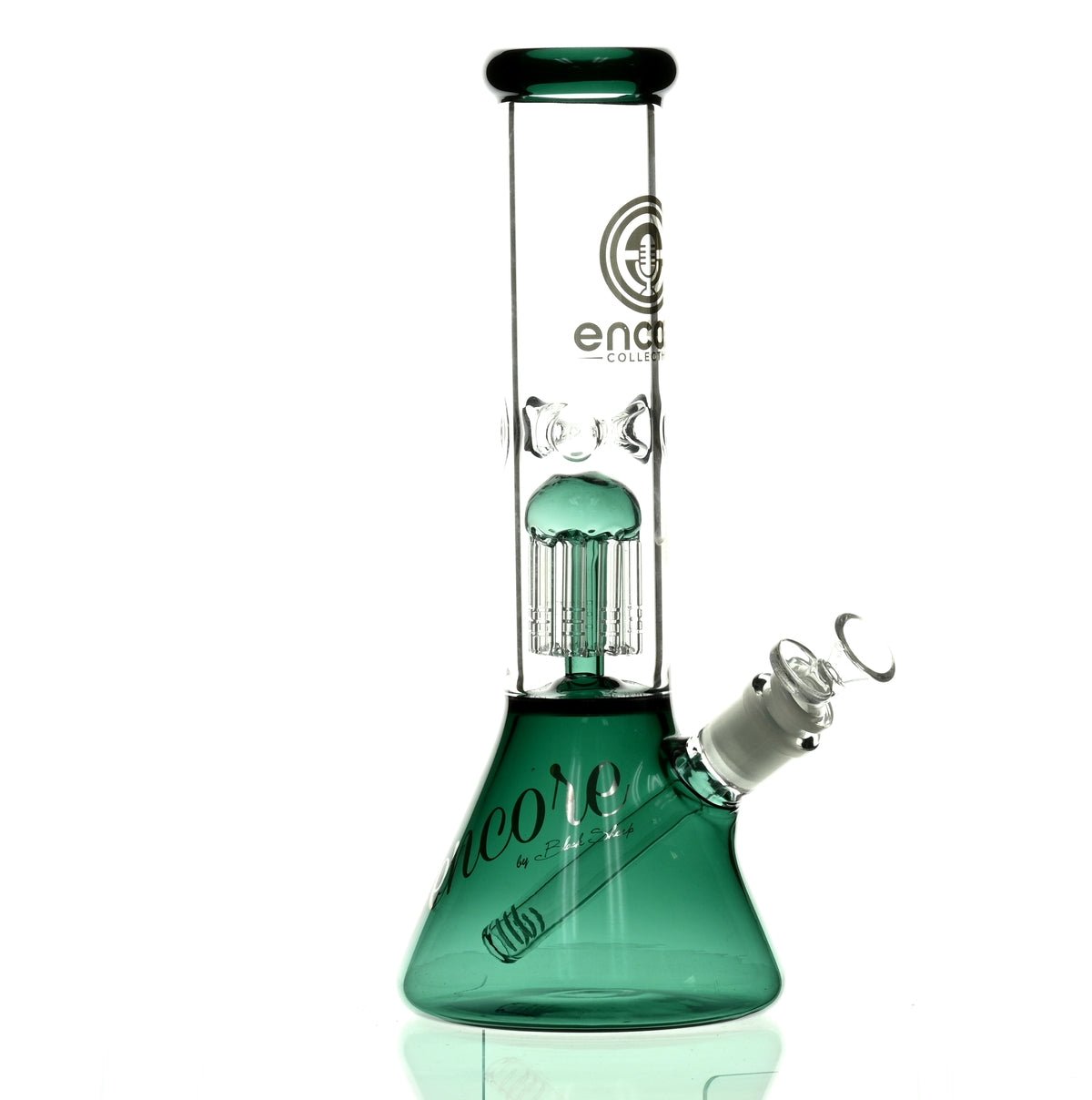 ENCORE 12" BEAKER W/TREE PERC DARK GREEN - Smoke Spot Smoke Shop