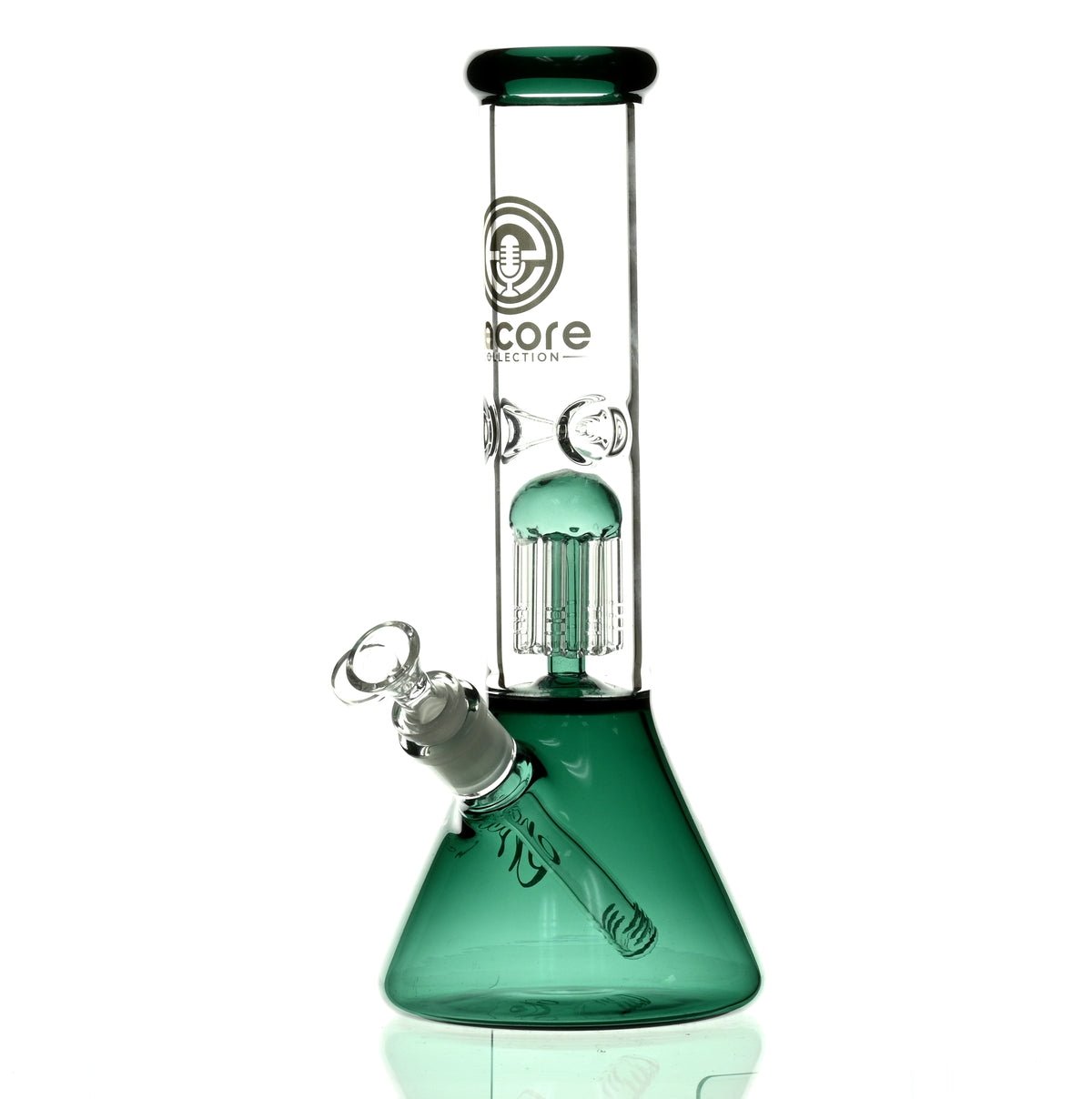 ENCORE 12" BEAKER W/TREE PERC DARK GREEN - Smoke Spot Smoke Shop