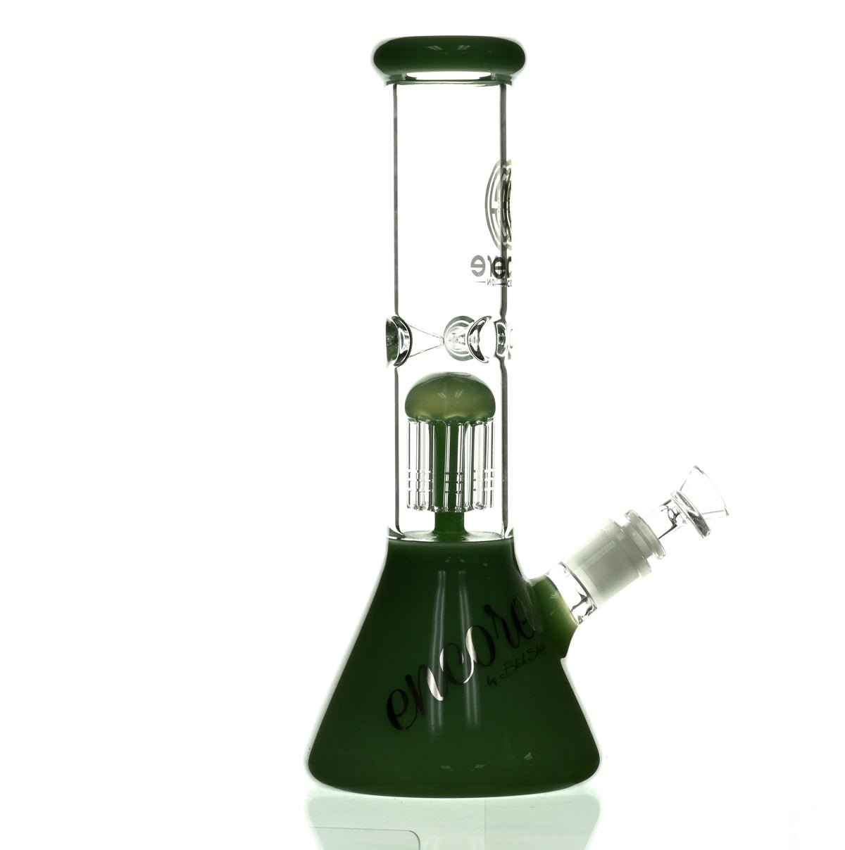 ENCORE 12" BEAKER W/TREE PERC MILKY GREEN - Smoke Spot Smoke Shop