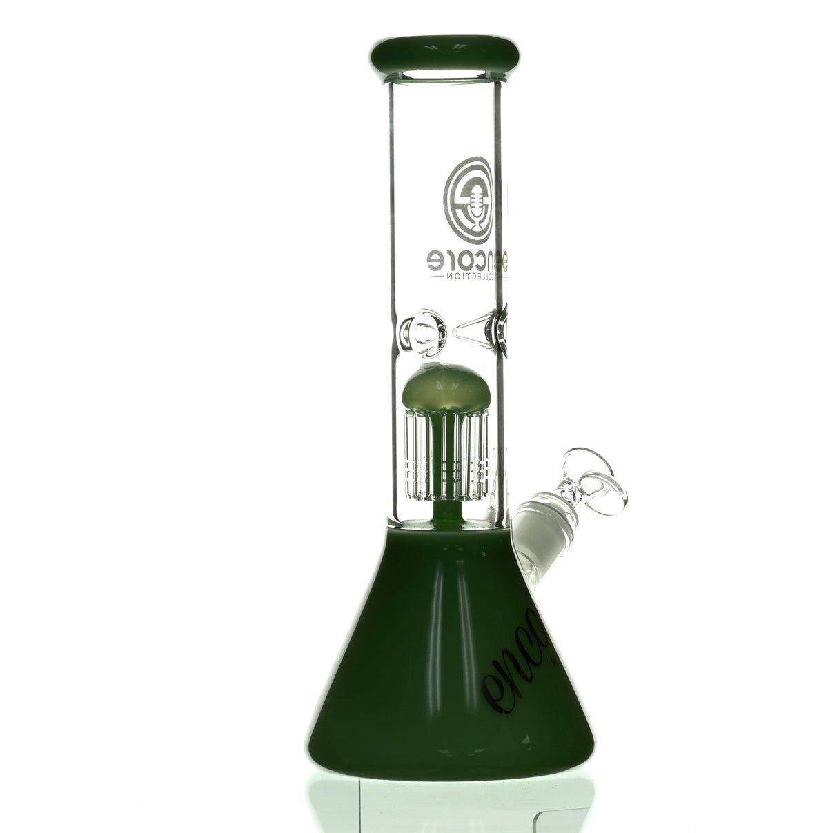 ENCORE 12" BEAKER W/TREE PERC MILKY GREEN - Smoke Spot Smoke Shop