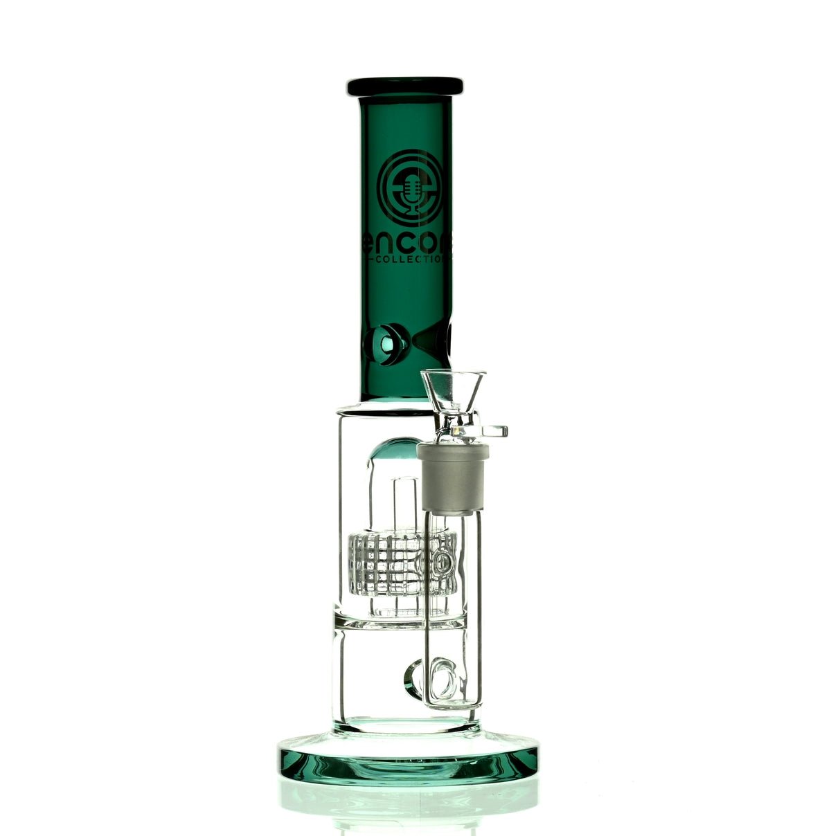ENCORE 12" METRIX SHOWERHEAD PERC DARK GREEN - Smoke Spot Smoke Shop