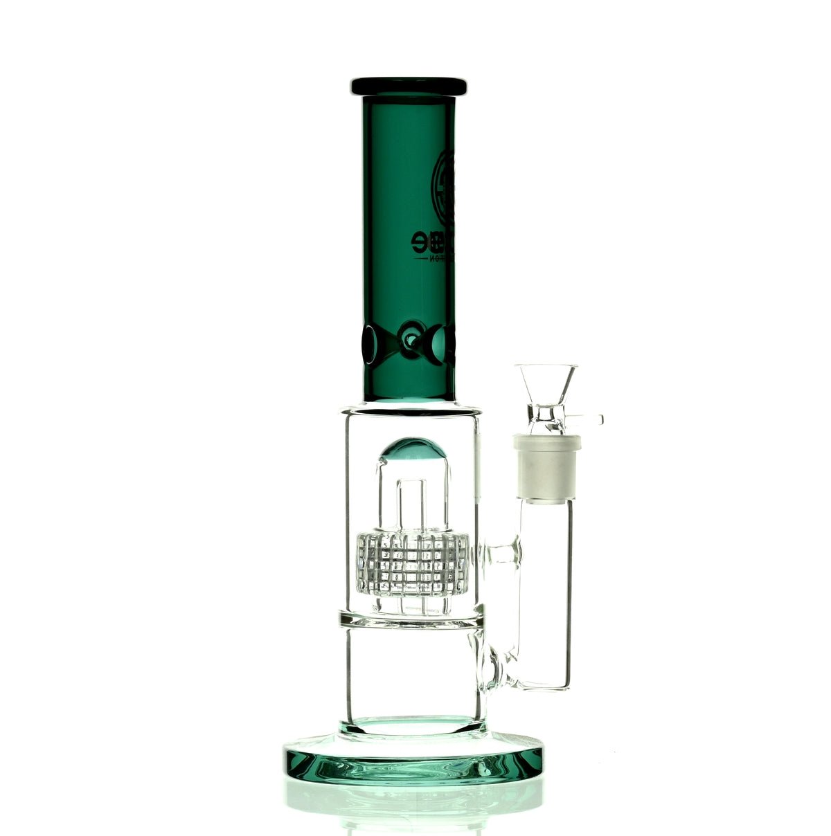 ENCORE 12" METRIX SHOWERHEAD PERC DARK GREEN - Smoke Spot Smoke Shop