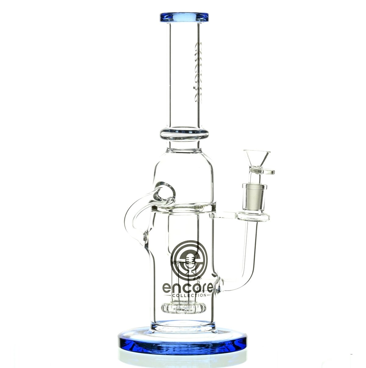 Encore 12 inch Recycler Blue highlighting durable scientific glass