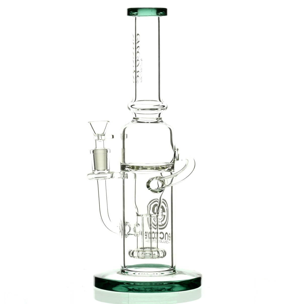 ENCORE 12" RECYCLER W/SHOWERHEAD PERC GREEN - Smoke Spot Smoke Shop