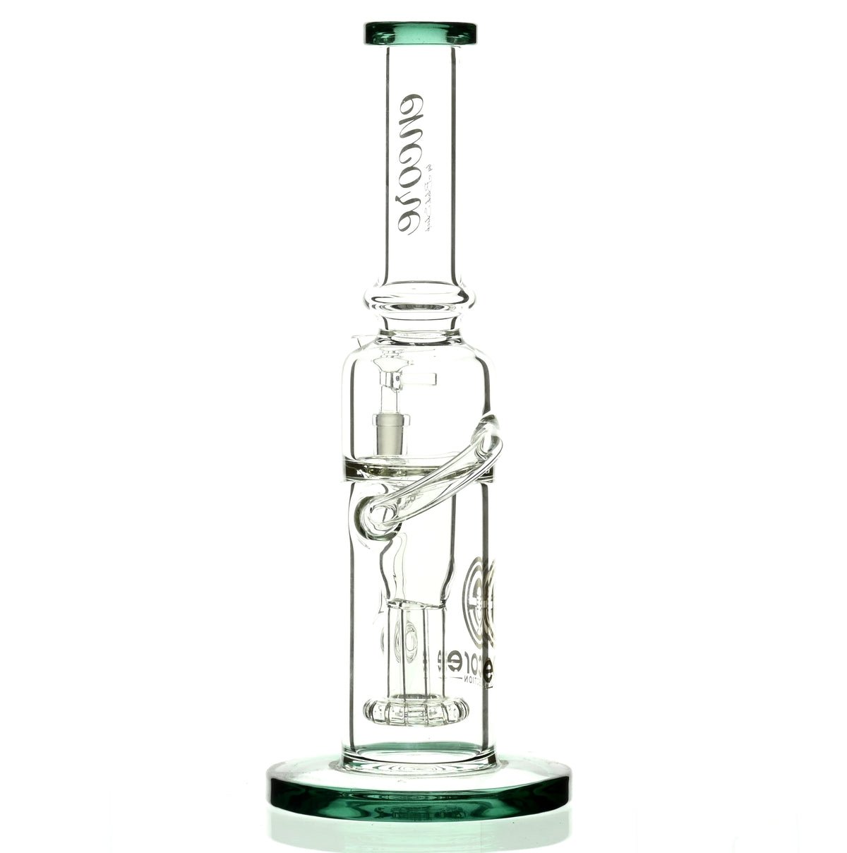 ENCORE 12" RECYCLER W/SHOWERHEAD PERC GREEN - Smoke Spot Smoke Shop