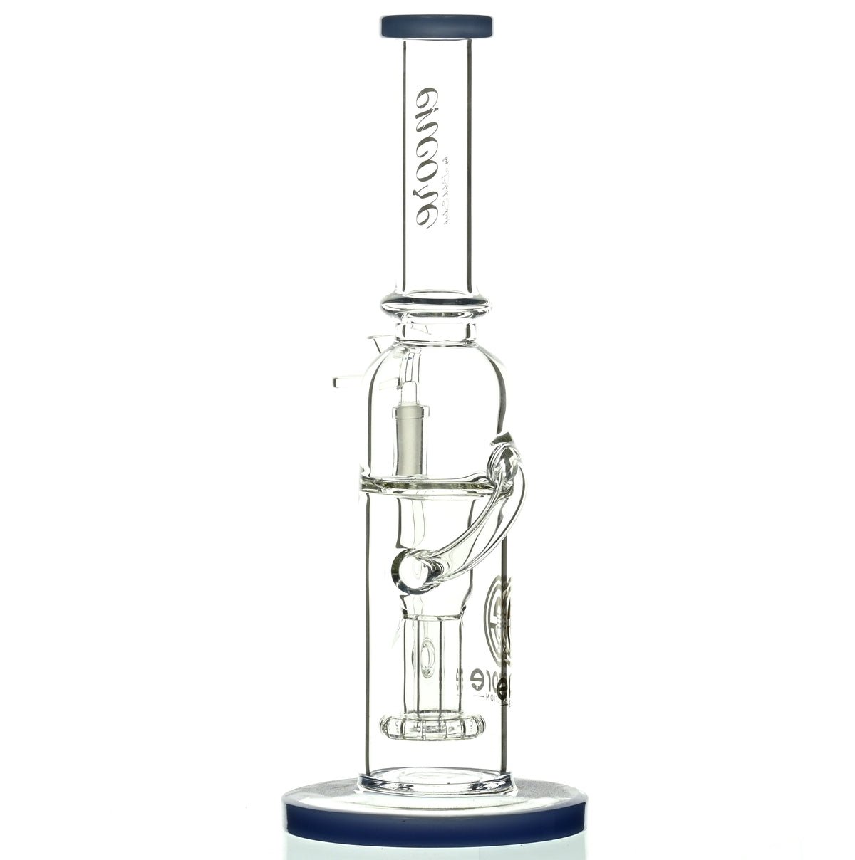 ENCORE 12" RECYCLER W/SHOWERHEAD PERC MILKY BLUE - Smoke Spot Smoke Shop