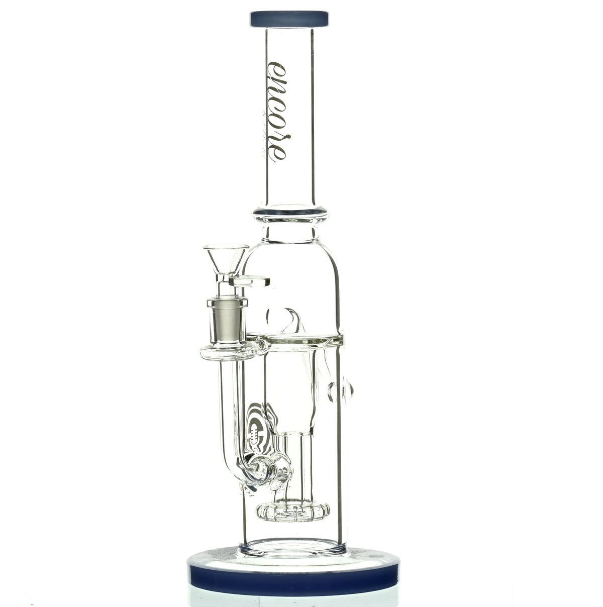ENCORE 12" RECYCLER W/SHOWERHEAD PERC MILKY BLUE - Smoke Spot Smoke Shop