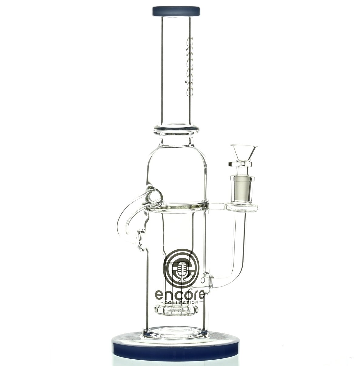 ENCORE 12" RECYCLER W/SHOWERHEAD PERC MILKY BLUE - Smoke Spot Smoke Shop