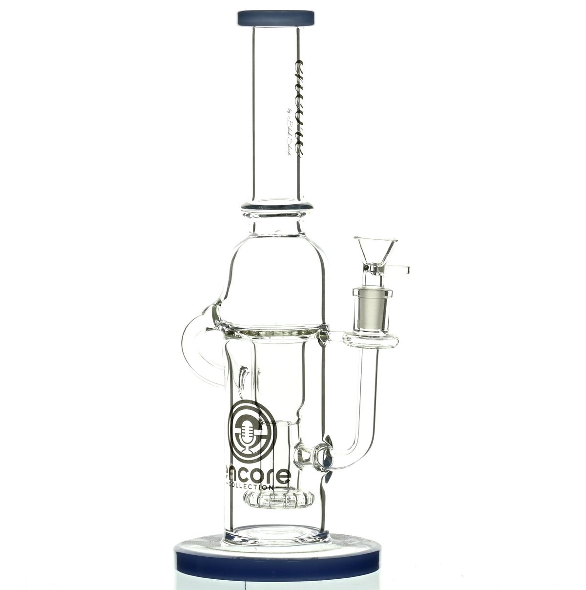 ENCORE 12" RECYCLER W/SHOWERHEAD PERC MILKY BLUE - Smoke Spot Smoke Shop