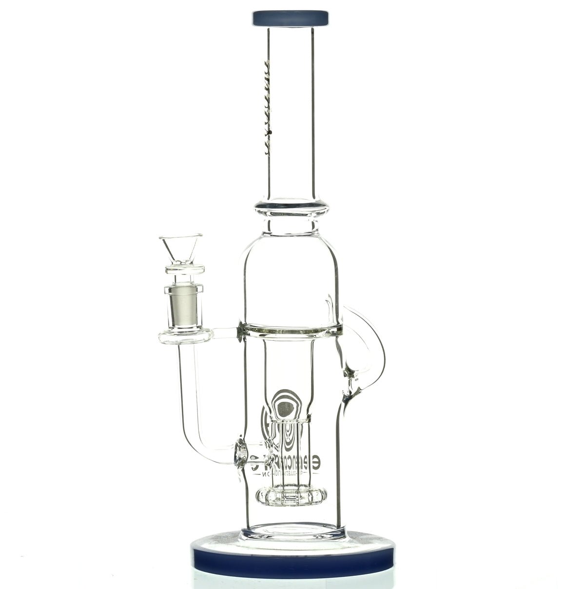 ENCORE 12" RECYCLER W/SHOWERHEAD PERC MILKY BLUE - Smoke Spot Smoke Shop
