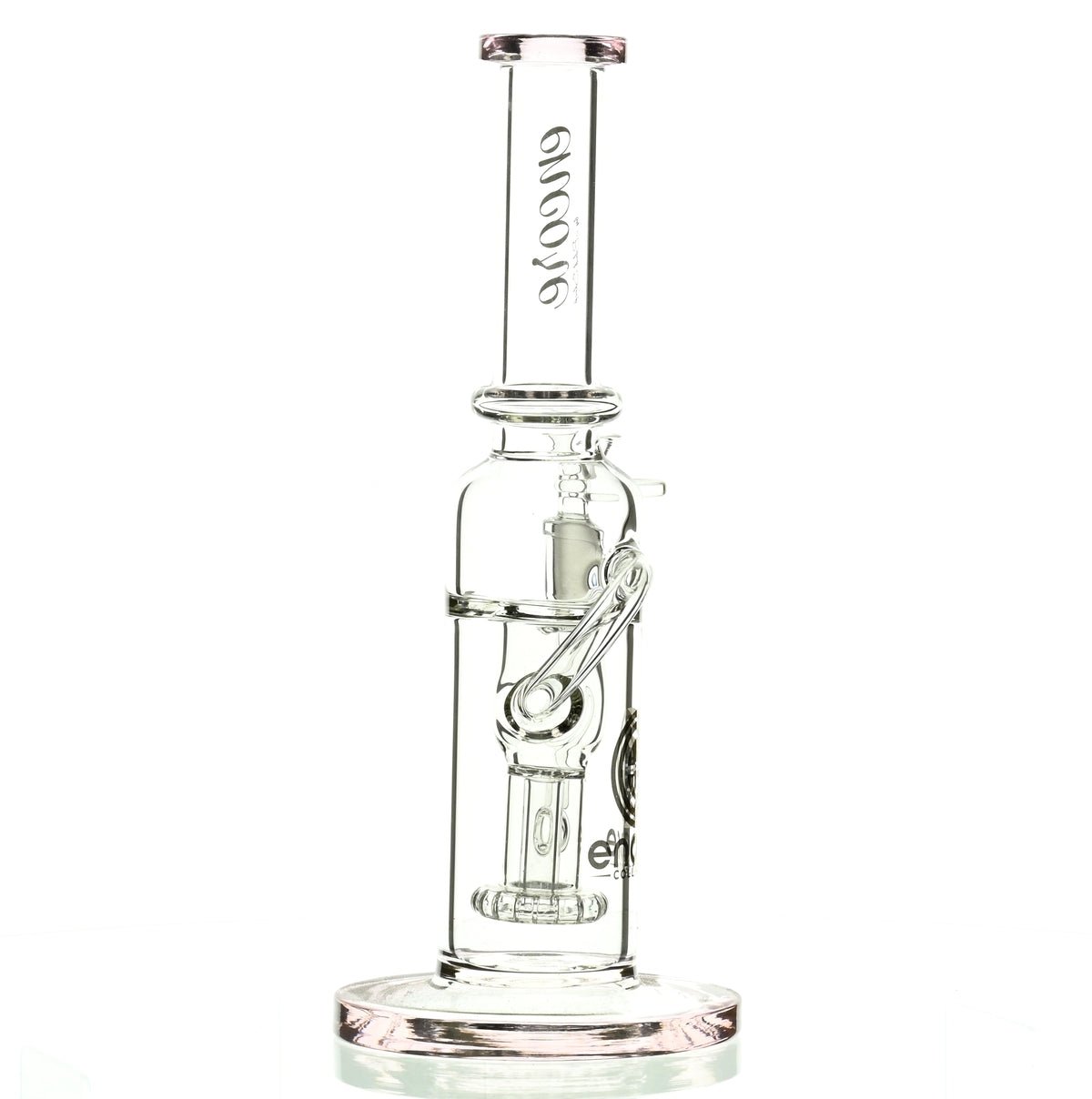 ENCORE 12 inch Pink Recycler with Showerhead Perc - Artistic Angle