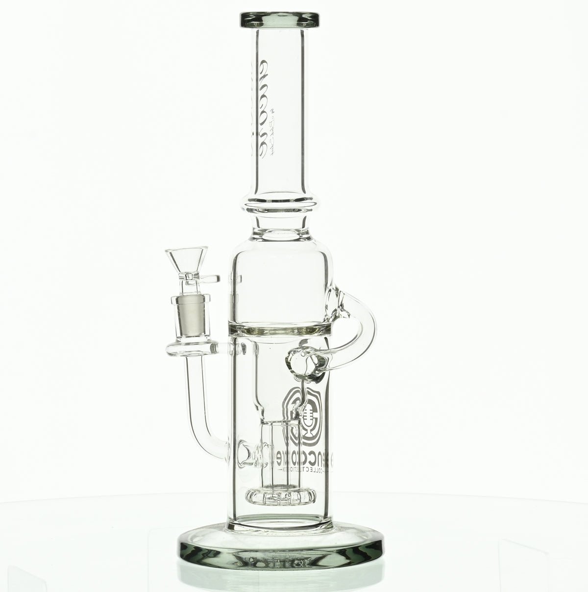 Top view of ENCORE 12 inch Recycler with 14mm joint - Smoke Spot