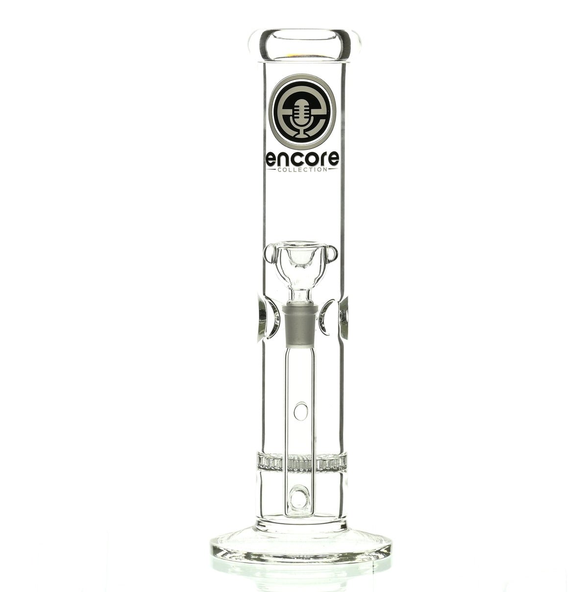 ENCORE 12" STRAIGHT TUBE W/HONEYCOMB PERC AND WHITE LOGO - Smoke Spot Smoke Shop