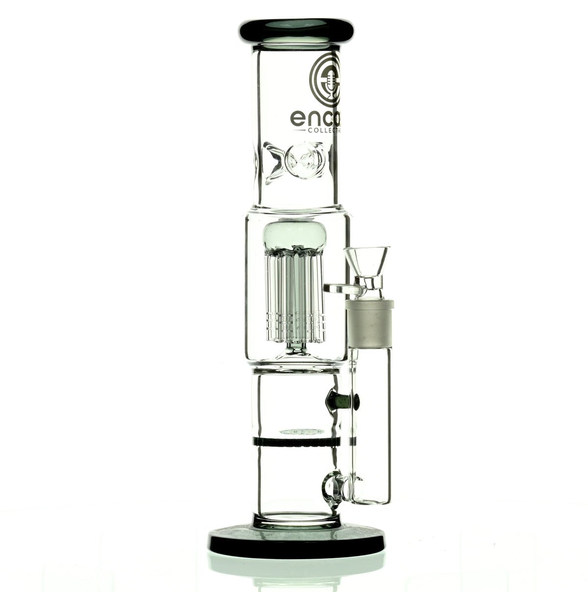 ENCORE 12" STRAIGHT TUBE W/TREE AND HONEYCOMB STACK PERC BLACK - Smoke Spot Smoke Shop