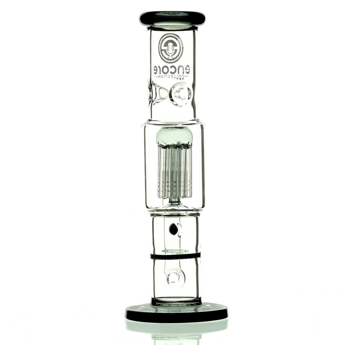 ENCORE 12" STRAIGHT TUBE W/TREE AND HONEYCOMB STACK PERC BLACK - Smoke Spot Smoke Shop