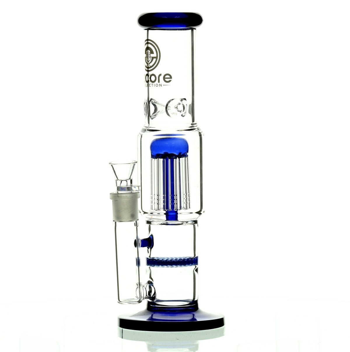 ENCORE 12" STRAIGHT TUBE W/TREE AND HONEYCOMB STACK PERC BLUE - Smoke Spot Smoke Shop