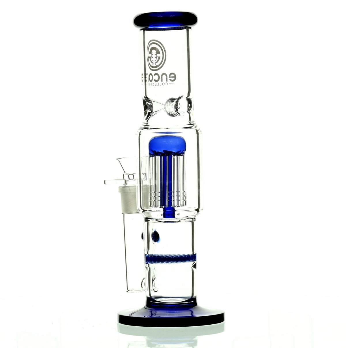 ENCORE 12" STRAIGHT TUBE W/TREE AND HONEYCOMB STACK PERC BLUE - Smoke Spot Smoke Shop