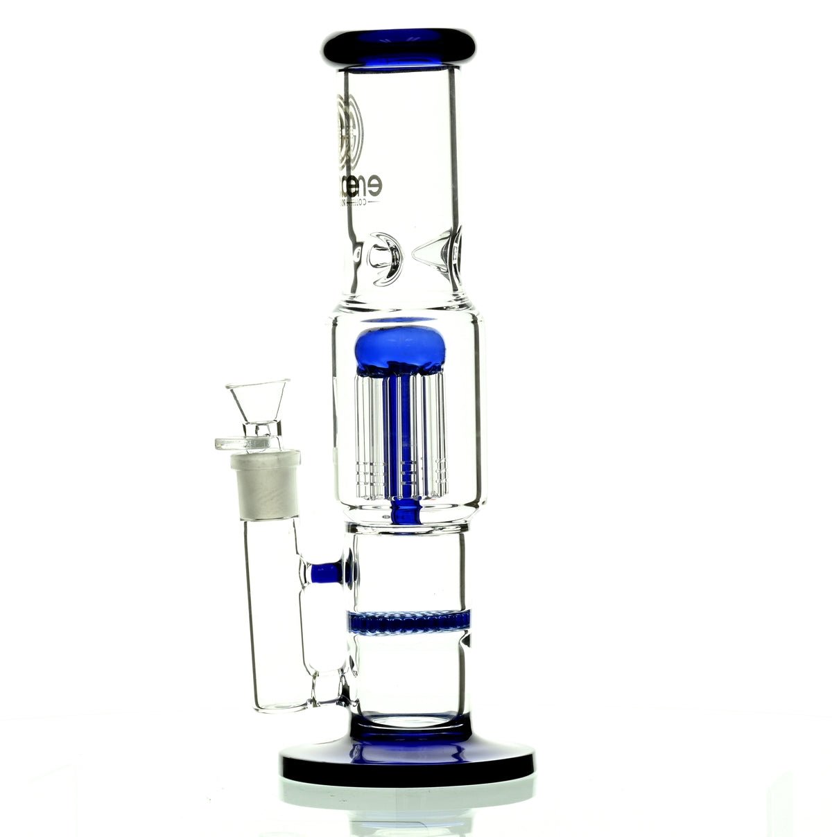 ENCORE 12" STRAIGHT TUBE W/TREE AND HONEYCOMB STACK PERC BLUE - Smoke Spot Smoke Shop