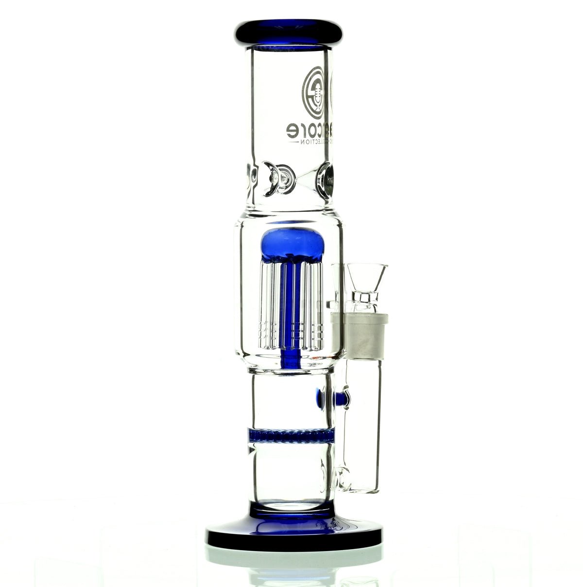 ENCORE 12" STRAIGHT TUBE W/TREE AND HONEYCOMB STACK PERC BLUE - Smoke Spot Smoke Shop