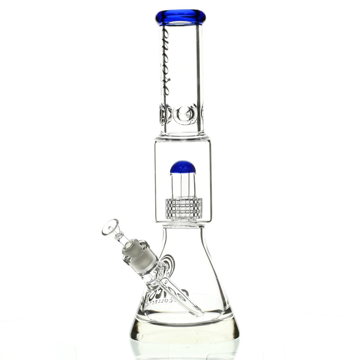 ENCORE 16" BEAKER W/MATRIX SHOWERHEAD BLUE - Smoke Spot Smoke Shop