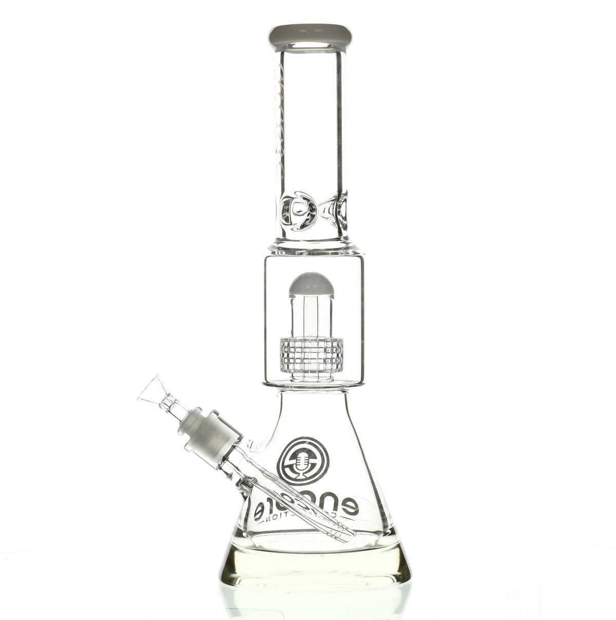 ENCORE 16" BEAKER W/MATRIX SHOWERHEAD WHITE - Smoke Spot Smoke Shop
