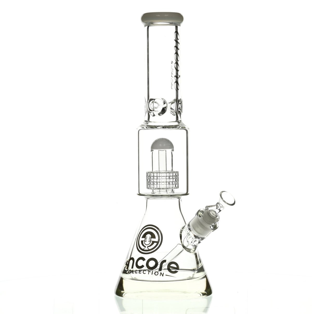 ENCORE 16" BEAKER W/MATRIX SHOWERHEAD WHITE - Smoke Spot Smoke Shop