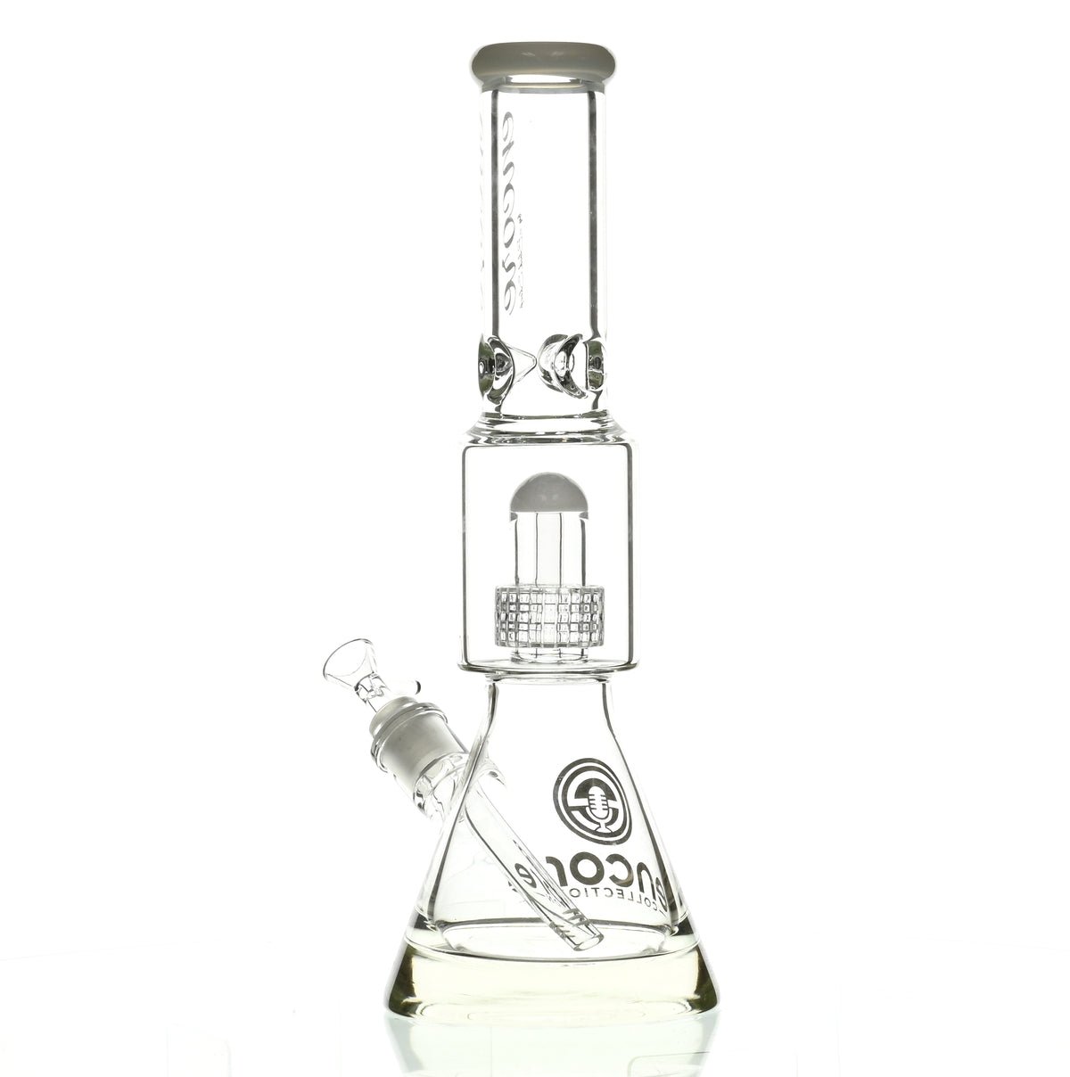 ENCORE 16" BEAKER W/MATRIX SHOWERHEAD WHITE - Smoke Spot Smoke Shop