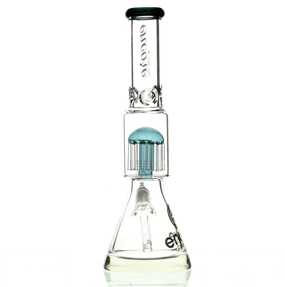 ENCORE 16" BEAKER W/TREE PERC GREEN - Smoke Spot Smoke Shop