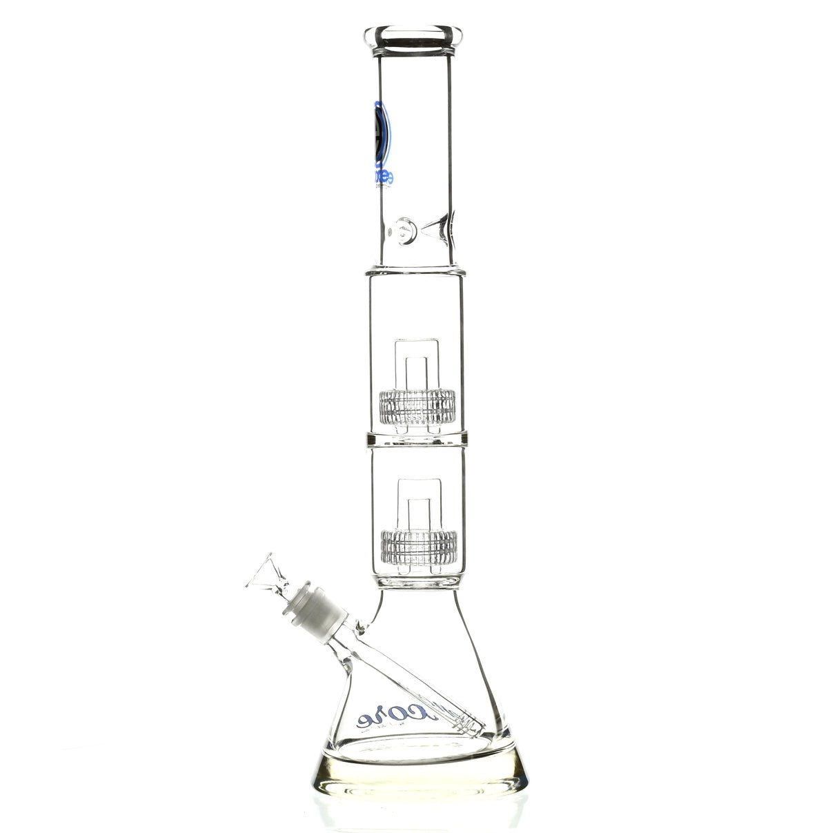 ENCORE 18" DOUBLE STACK MATRIX SHOWERHEAD PERC BLUE - Smoke Spot Smoke Shop