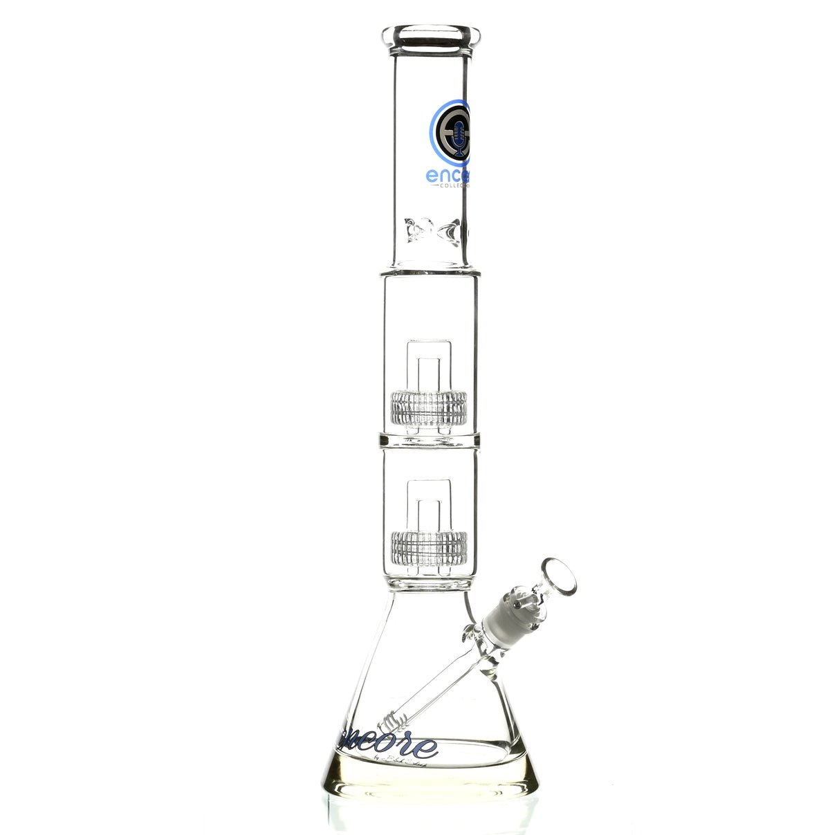 ENCORE 18" DOUBLE STACK MATRIX SHOWERHEAD PERC BLUE - Smoke Spot Smoke Shop