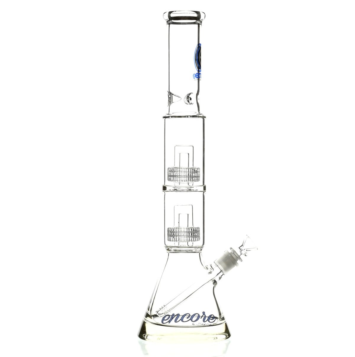 ENCORE 18" DOUBLE STACK MATRIX SHOWERHEAD PERC BLUE - Smoke Spot Smoke Shop