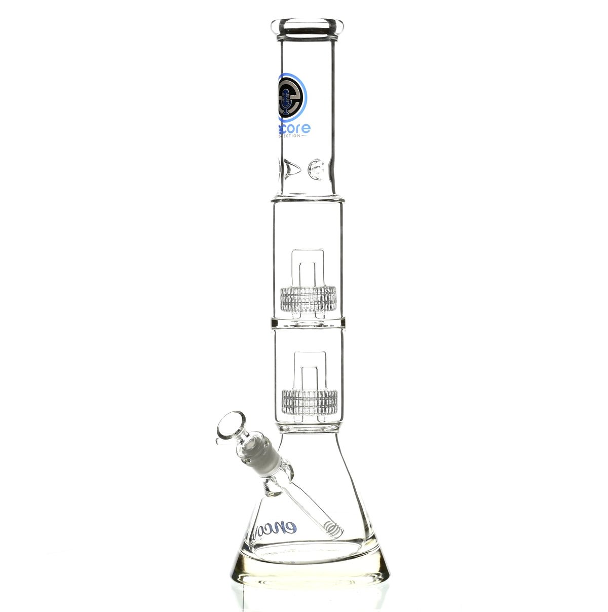 ENCORE 18" DOUBLE STACK MATRIX SHOWERHEAD PERC BLUE - Smoke Spot Smoke Shop