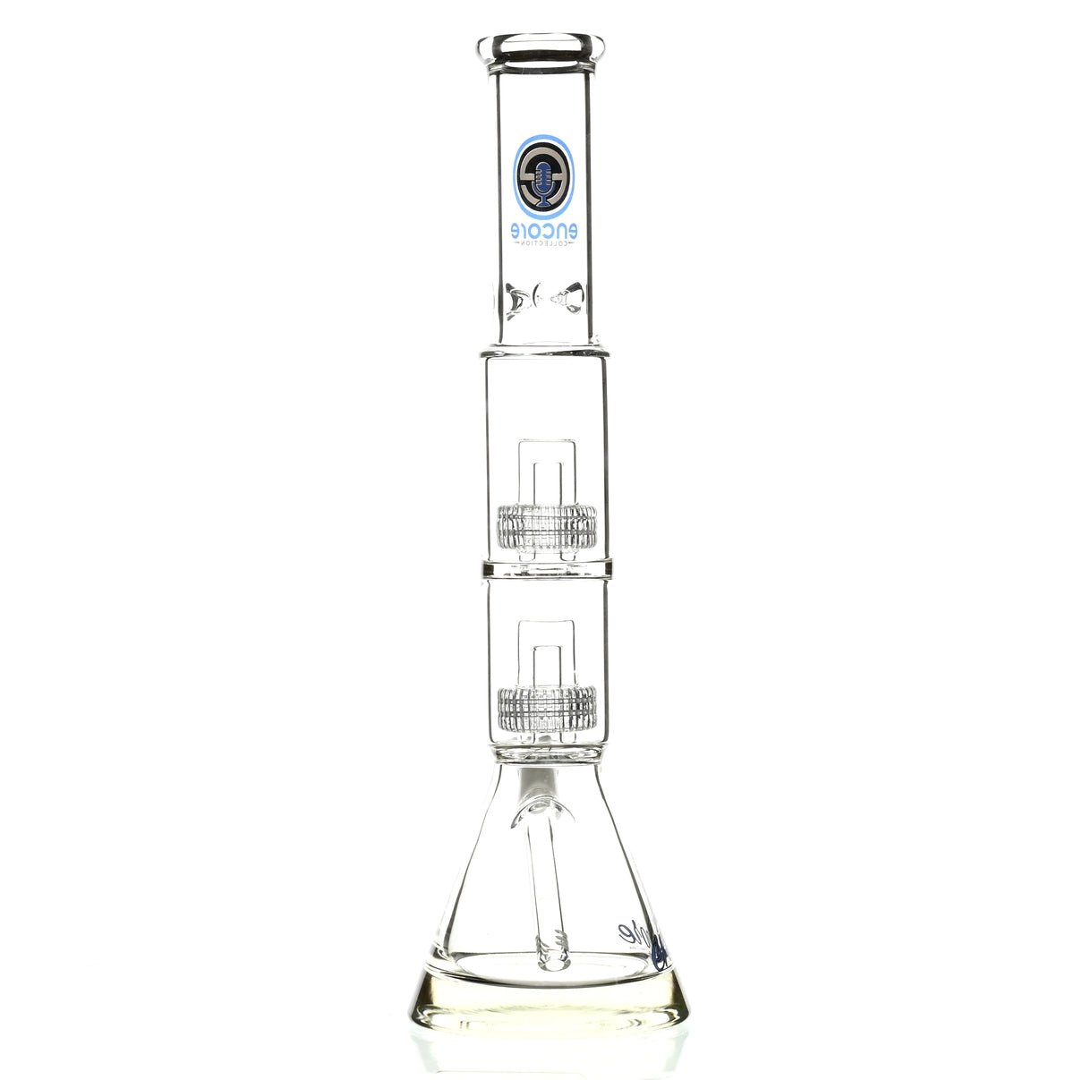 ENCORE 18" DOUBLE STACK MATRIX SHOWERHEAD PERC BLUE - Smoke Spot Smoke Shop