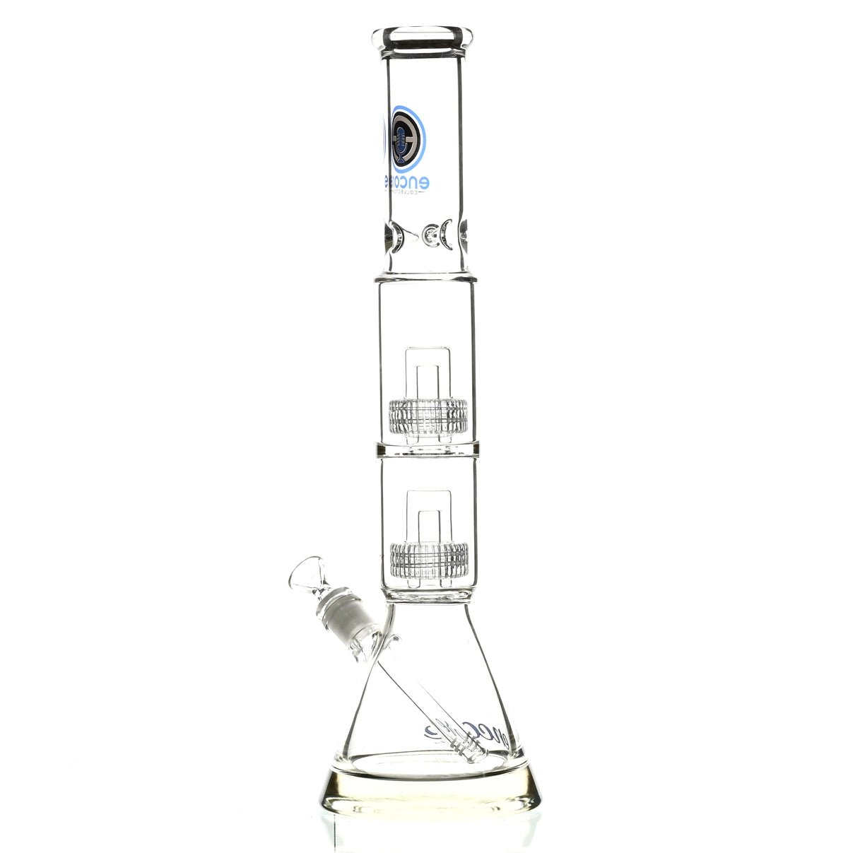 ENCORE 18" DOUBLE STACK MATRIX SHOWERHEAD PERC BLUE - Smoke Spot Smoke Shop