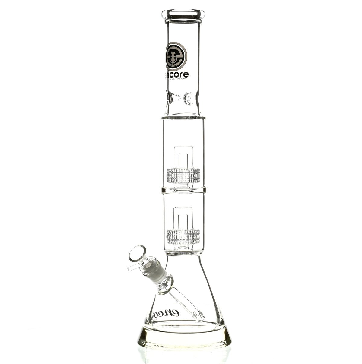 ENCORE 18" DOUBLE STACK MATRIX SHOWERHEAD PERC WHITE - Smoke Spot Smoke Shop