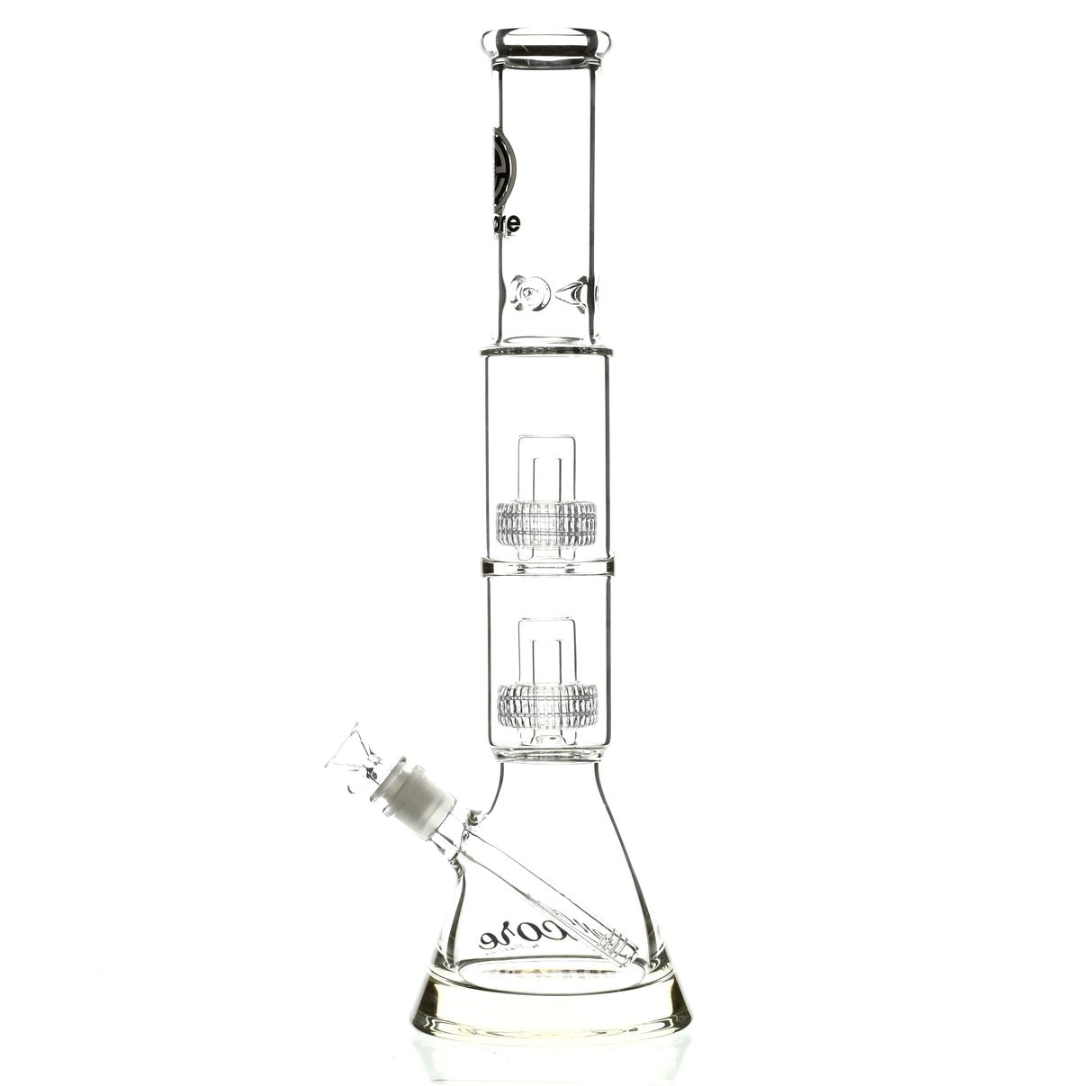 ENCORE 18" DOUBLE STACK MATRIX SHOWERHEAD PERC WHITE - Smoke Spot Smoke Shop