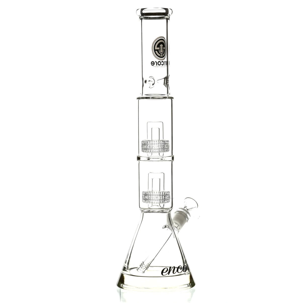 ENCORE 18" DOUBLE STACK MATRIX SHOWERHEAD PERC WHITE - Smoke Spot Smoke Shop