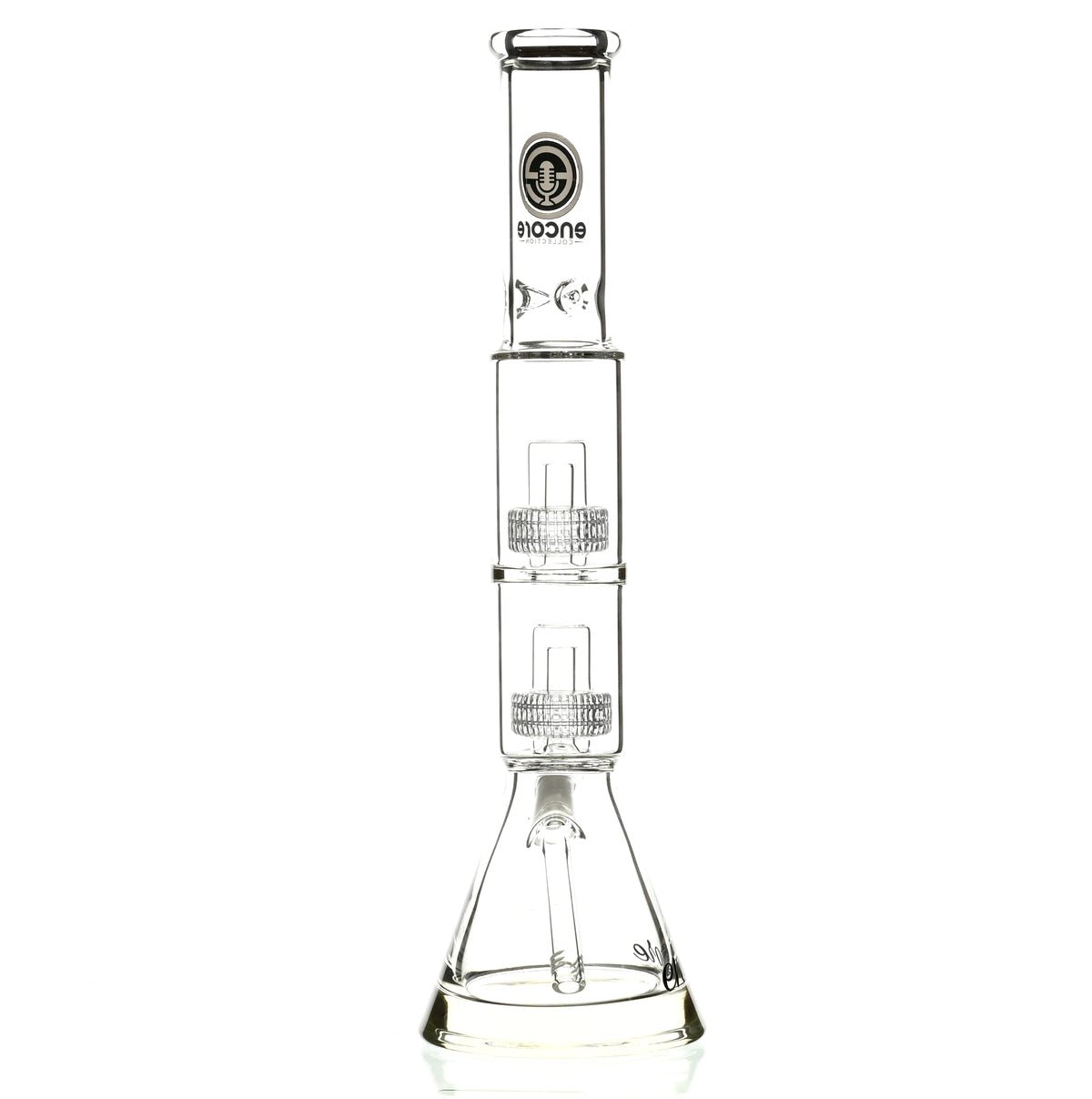 ENCORE 18" DOUBLE STACK MATRIX SHOWERHEAD PERC WHITE - Smoke Spot Smoke Shop