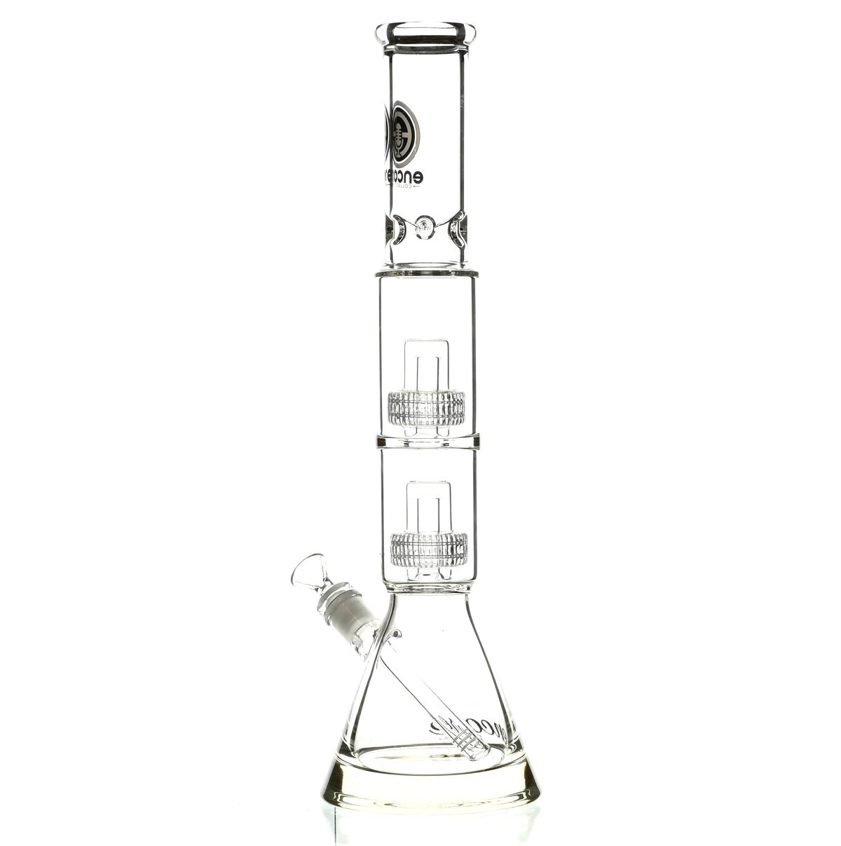 ENCORE 18" DOUBLE STACK MATRIX SHOWERHEAD PERC WHITE - Smoke Spot Smoke Shop
