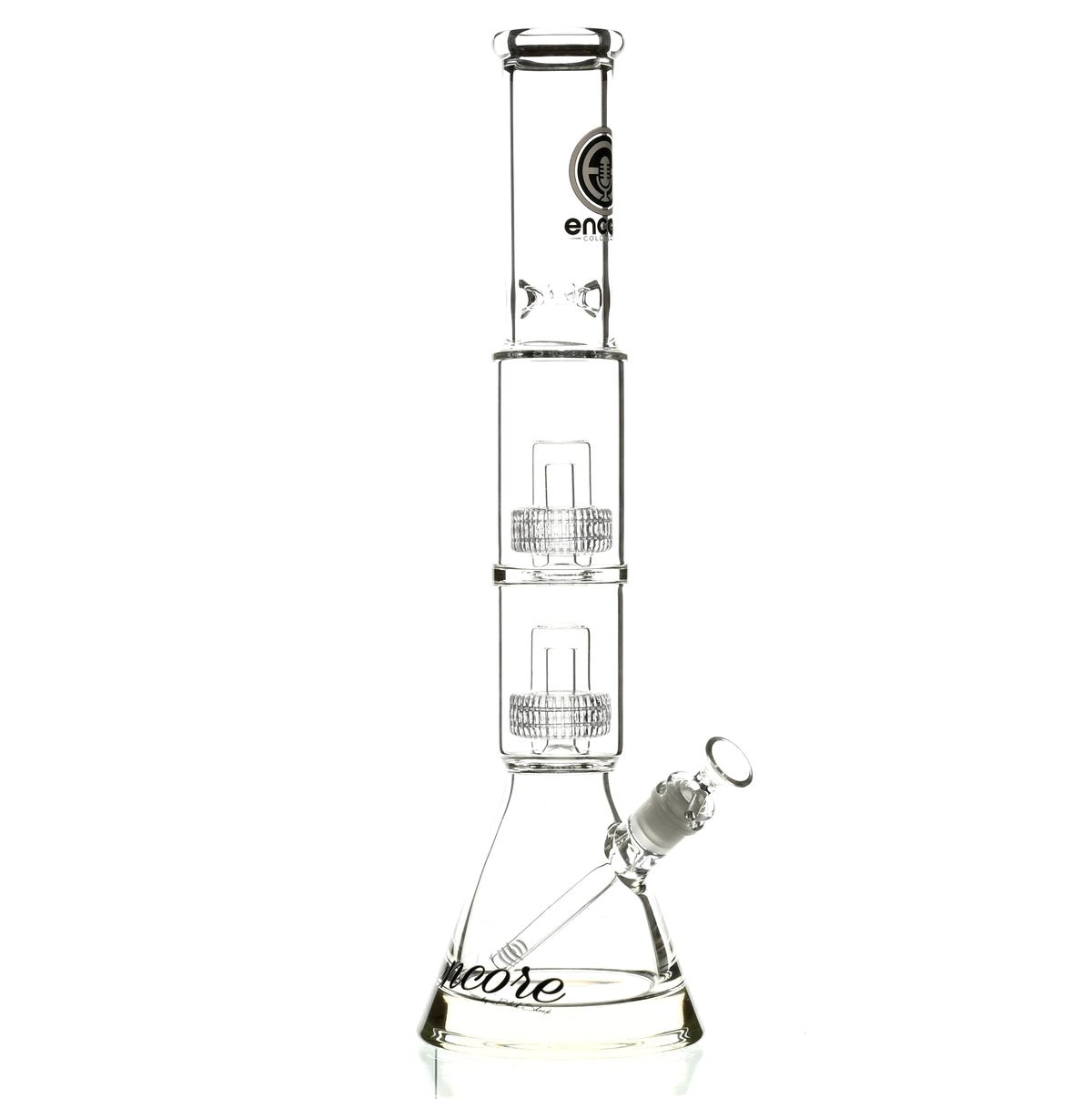 ENCORE 18" DOUBLE STACK MATRIX SHOWERHEAD PERC WHITE - Smoke Spot Smoke Shop