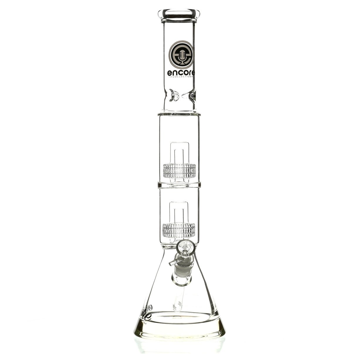 ENCORE 18" DOUBLE STACK MATRIX SHOWERHEAD PERC WHITE - Smoke Spot Smoke Shop