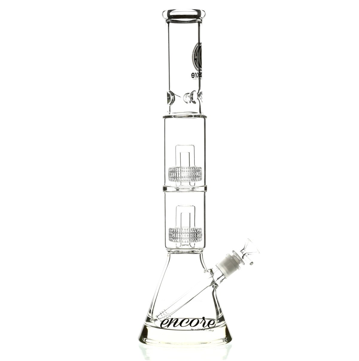 ENCORE 18" DOUBLE STACK MATRIX SHOWERHEAD PERC WHITE - Smoke Spot Smoke Shop