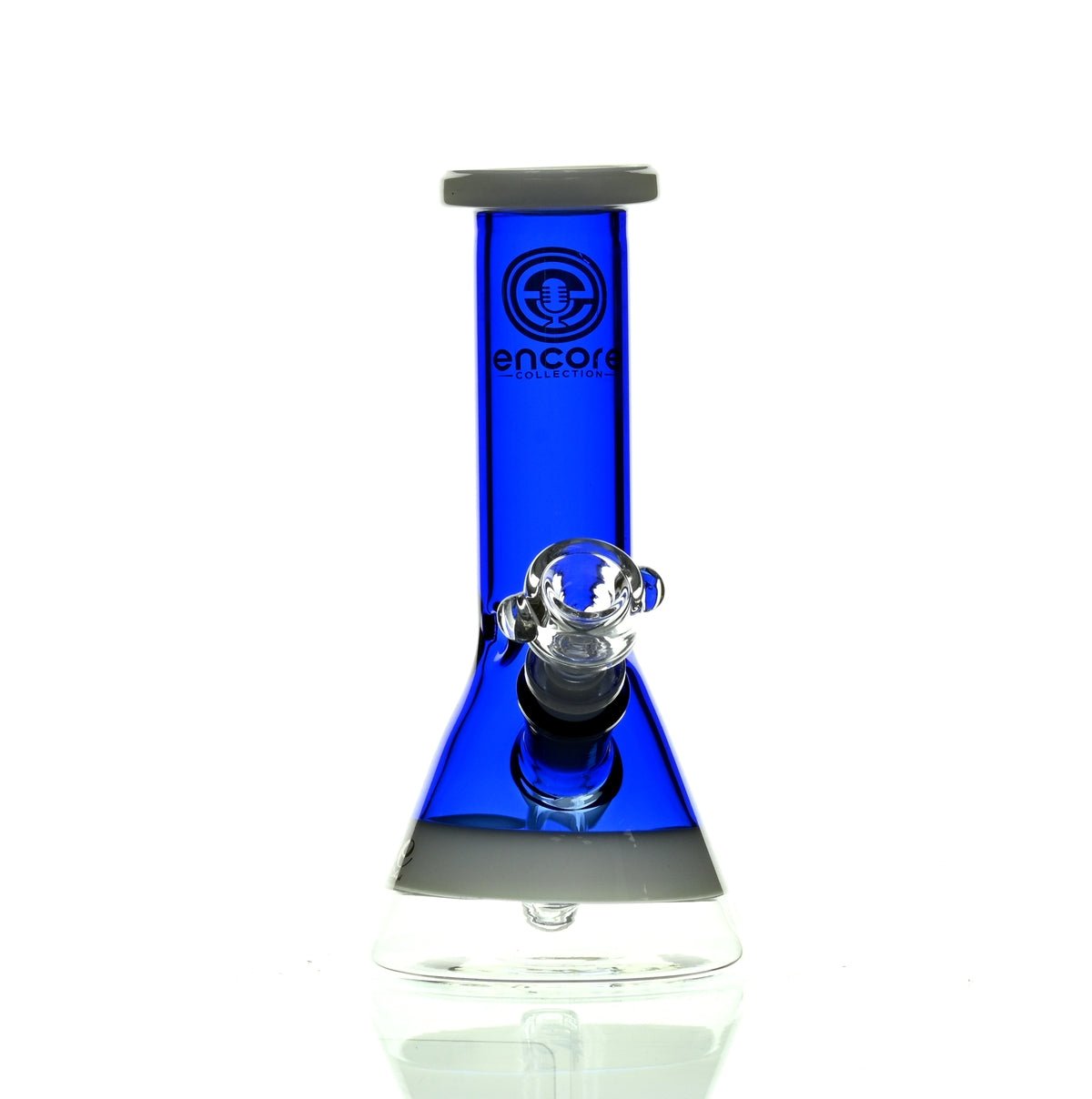 ENCORE 8 inch Full Color Blue Beaker Waterpipe by Encore Glass - Durable Scientific Glass