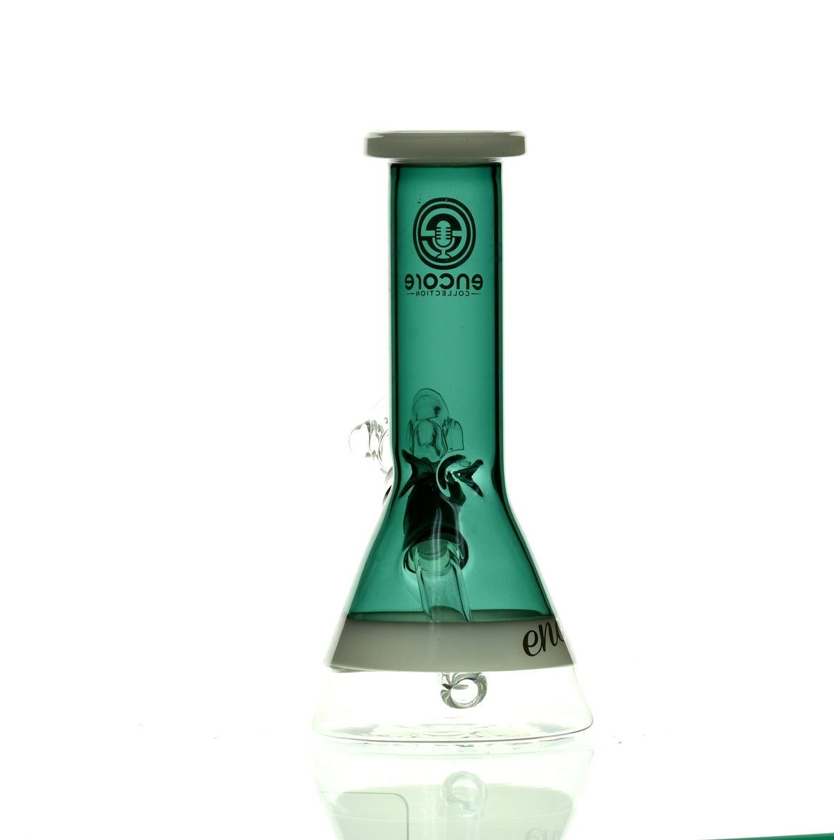 ENCORE 8" FULL COLOR BEAKER DARK GREEN - Smoke Spot Smoke Shop