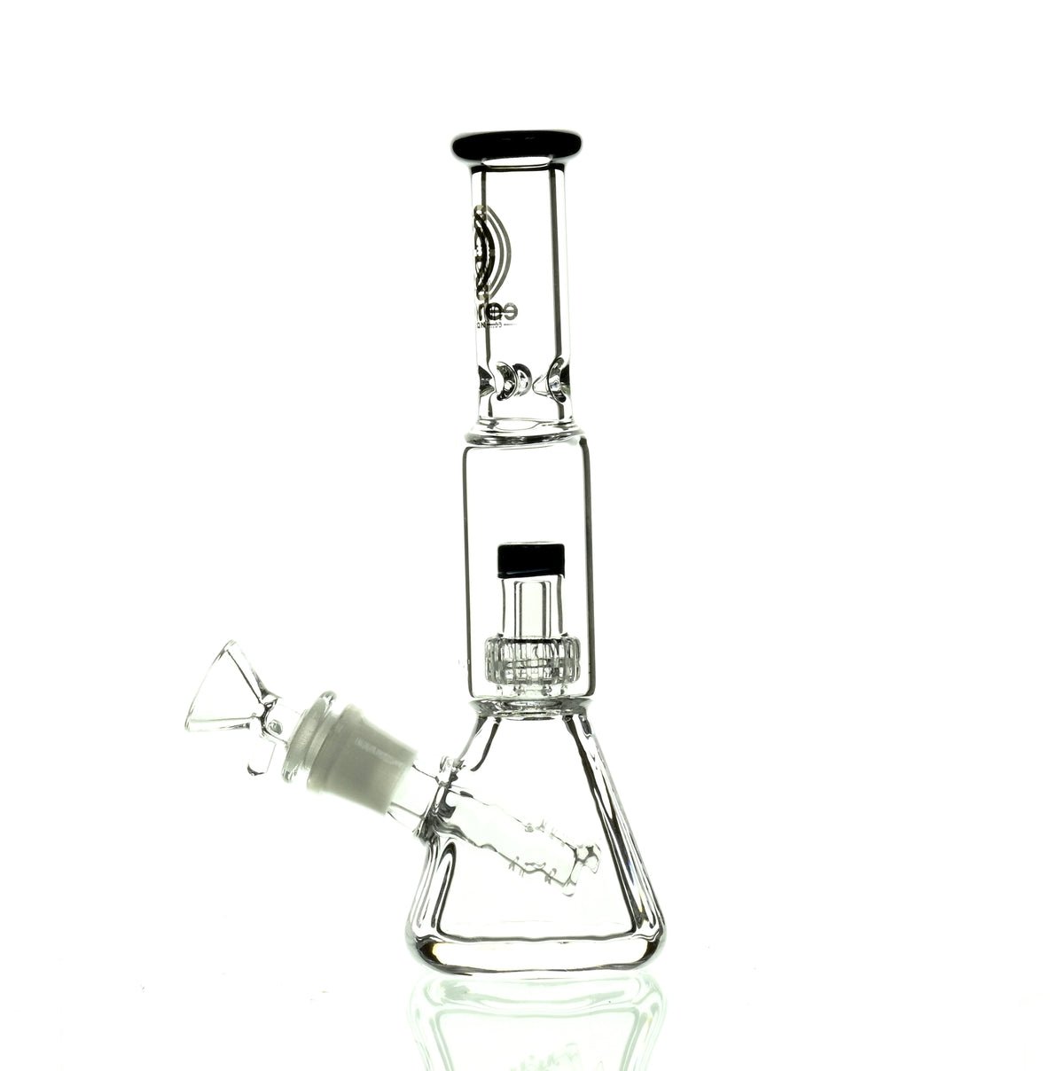 ENCORE 9" BEAKER W/MATRIX SHOWERHEAD BLACK - Smoke Spot Smoke Shop