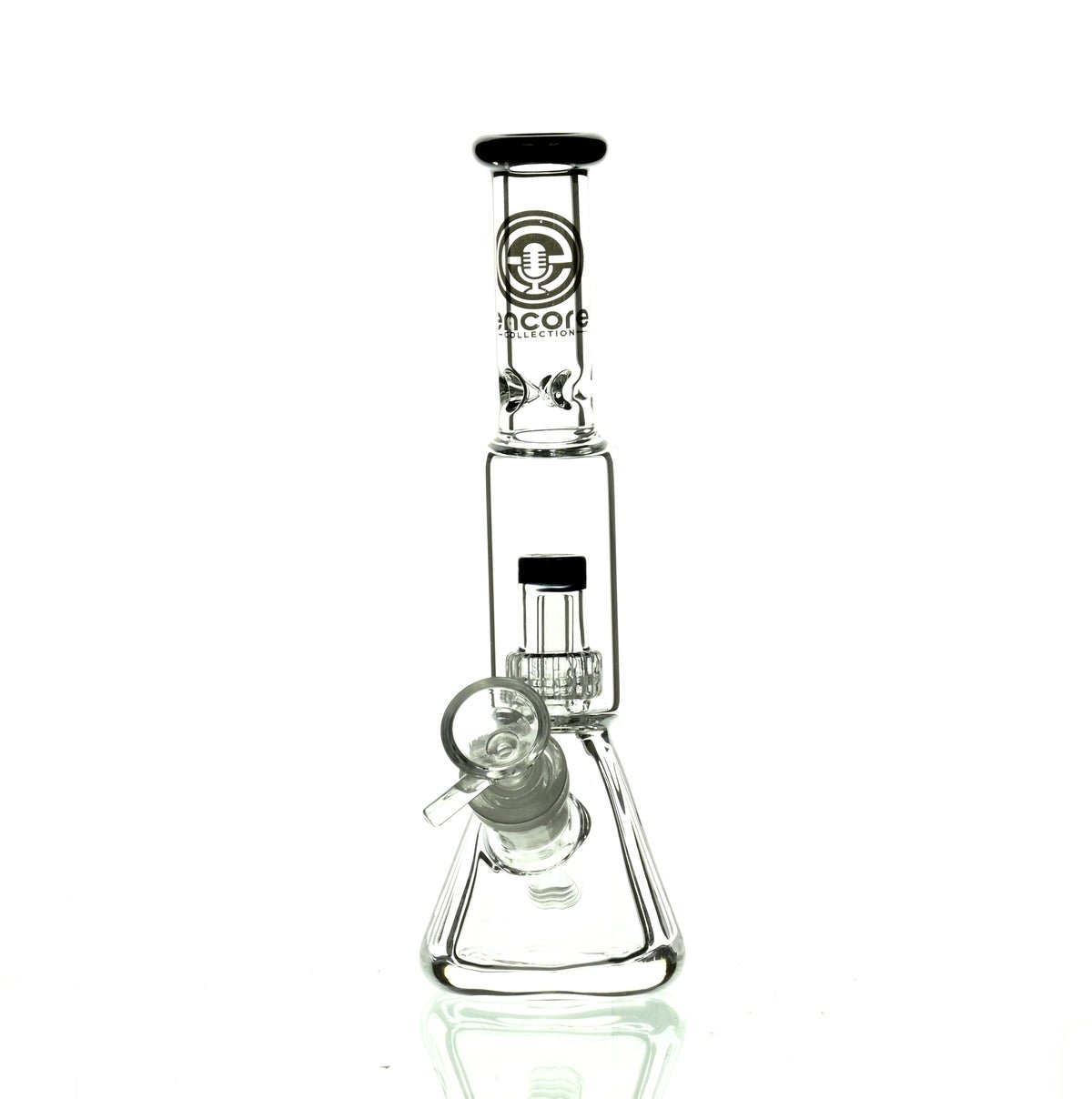 ENCORE 9" BEAKER W/MATRIX SHOWERHEAD BLACK - Smoke Spot Smoke Shop