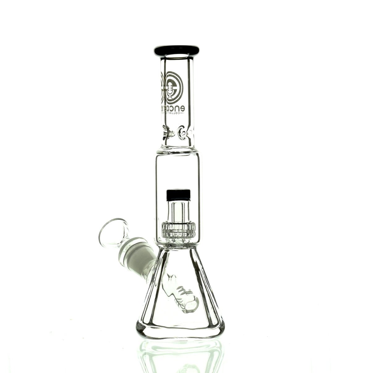 ENCORE 9" BEAKER W/MATRIX SHOWERHEAD BLACK - Smoke Spot Smoke Shop